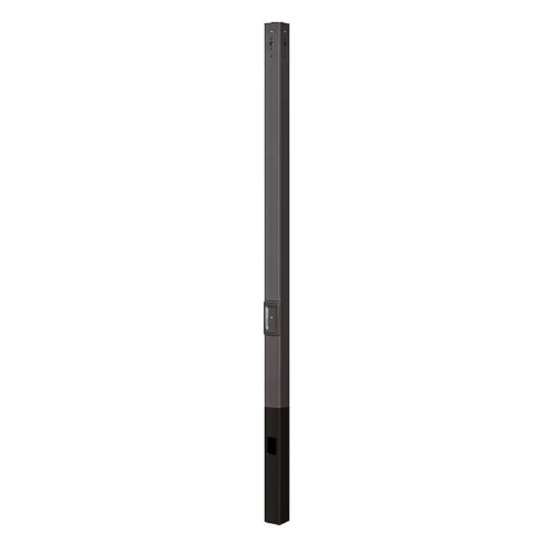30FT 4*4 inch Square Steel Light Pole 11 Gauge Direct Burial Light Pole (25FT above ground, 5FT underground)