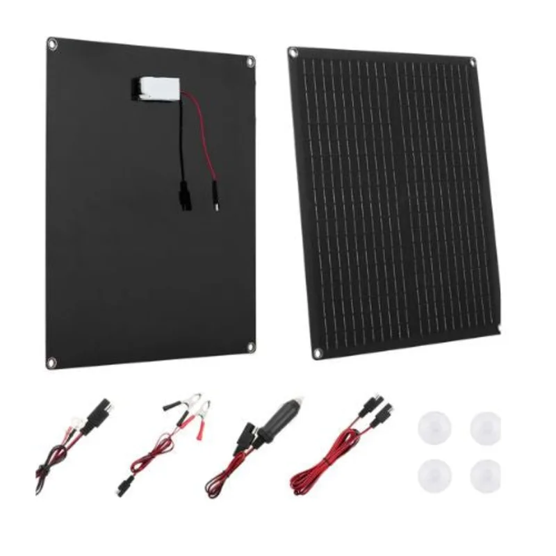 30W 12V Solar Battery Charger Maintainer, Mono Solar Panel Trickle Battery Charger