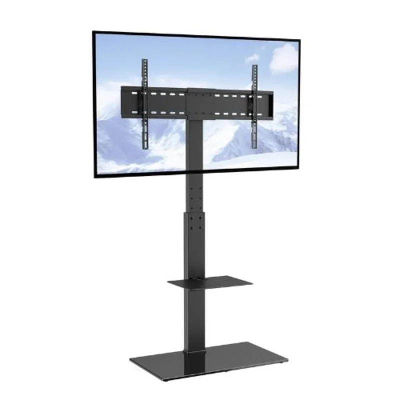 32-85" TV Stand Mount, Height Adjustable Portable Floor Stand Fits Screen Size: 81.3-215.9 cm