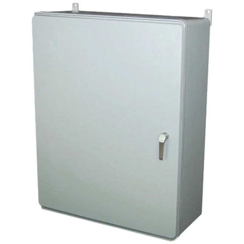 32 Inch Width Lockable Snap Latch Fiberglass Enclosure with Windows AMXL403212L3PT
