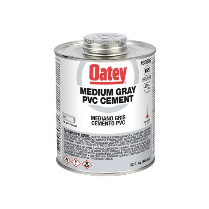 32 oz Premium Gray PVC Adhesive for Pipe & Fittings G30886