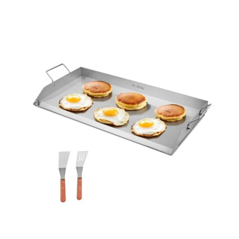 32x16 Inch Stainless Steel Flat Top Griddle Universal Gas Grill Plate for BBQ Teppanyaki & Portable Cooking for Camping & Tailgating