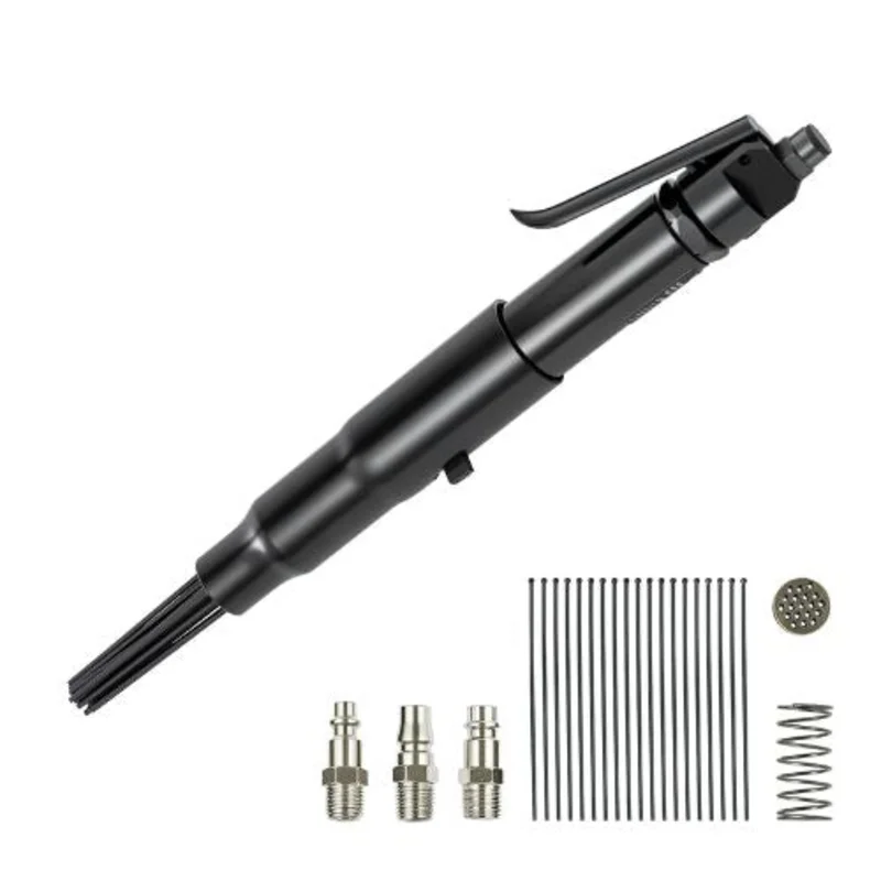 3400 BPM Air Needle Scaler With 3 Air Nozzle Connectors for Rust Paint Removal WFH-1047