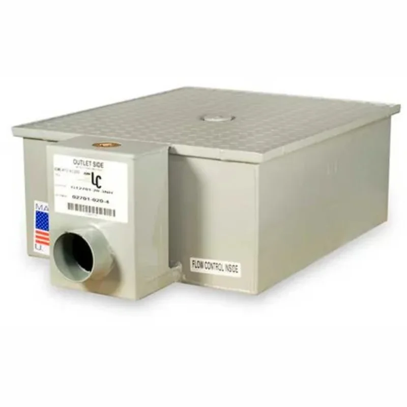 35 GPM Capacity 4 Iron Pipe Low Profile Grease Trap Zurn GT2701-35-4IP