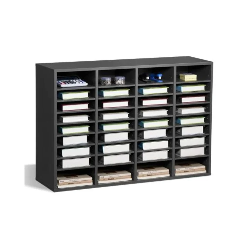 36 Compartment Desk Literature Organizer File & Mail Sorter  (Grey)