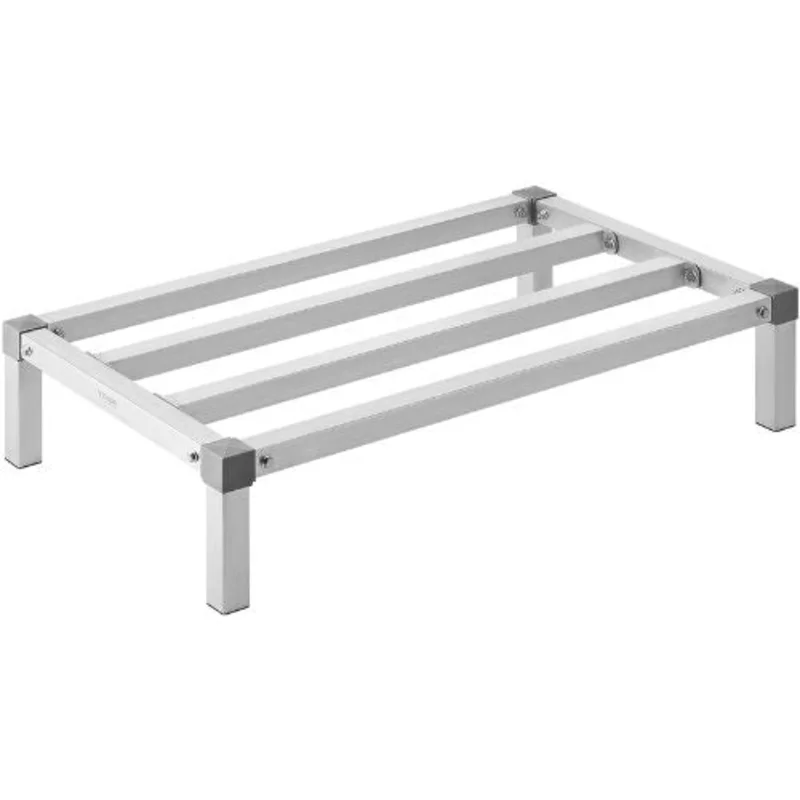 36 In Aluminum Dunnage Rack 1000 lbs Capacity  All-Welded for Restaurants Kitchens and Garages (Assembled Type)