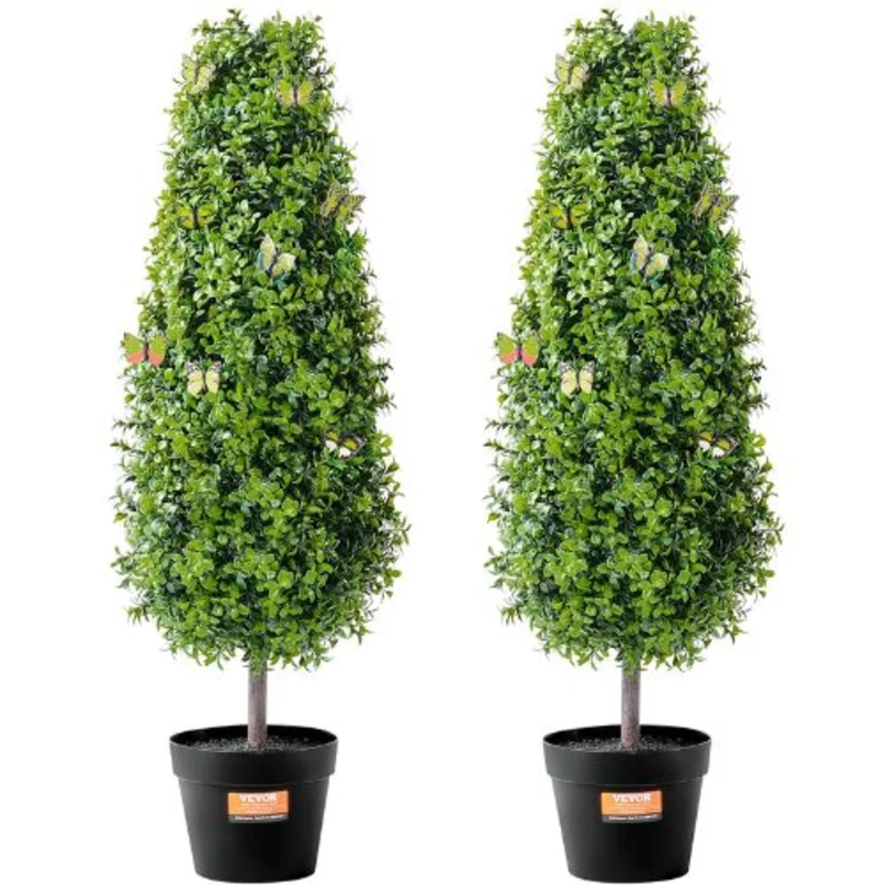 36 Inch Artificial Boxwood Topiary Tree for Home Decor Indoor/Outdoor