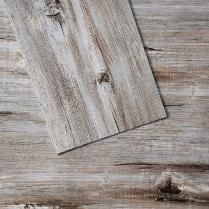 36 x 6 Inch Gray Wood Self Adhesive Vinyl Floor Tiles for  Kitchen Dining Room DW5014