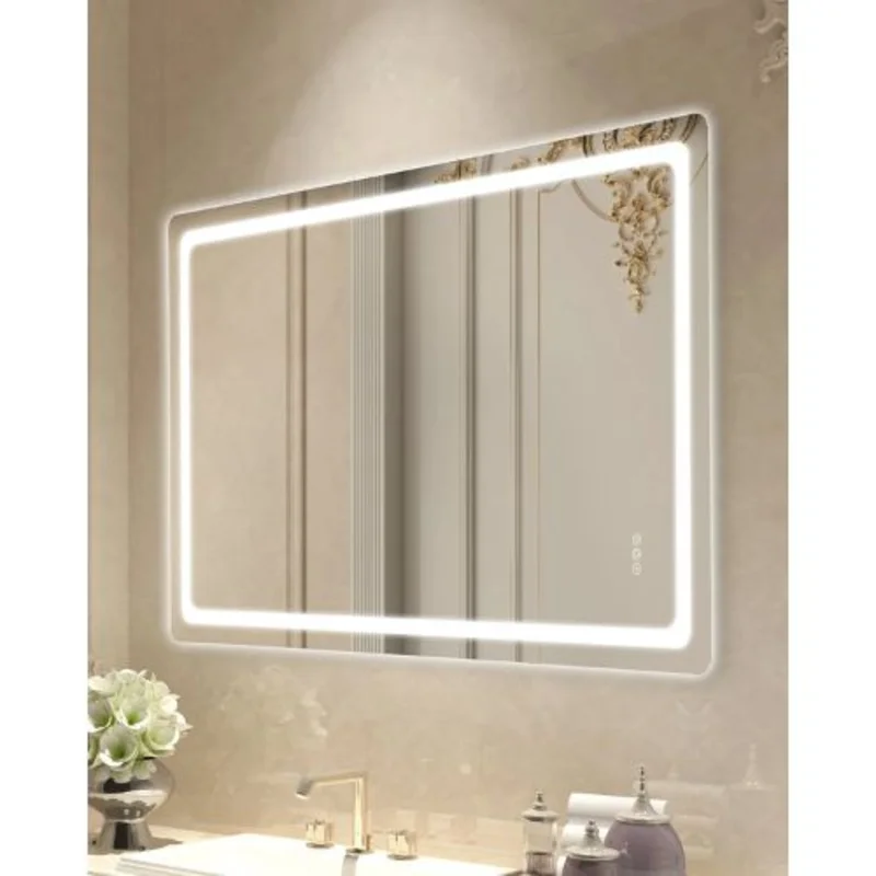 36" x 60" LED Bathroom Mirror with Anti-Fog Frontlit & Backlit Dimmable 3-Color Temperature Wall Mounted
