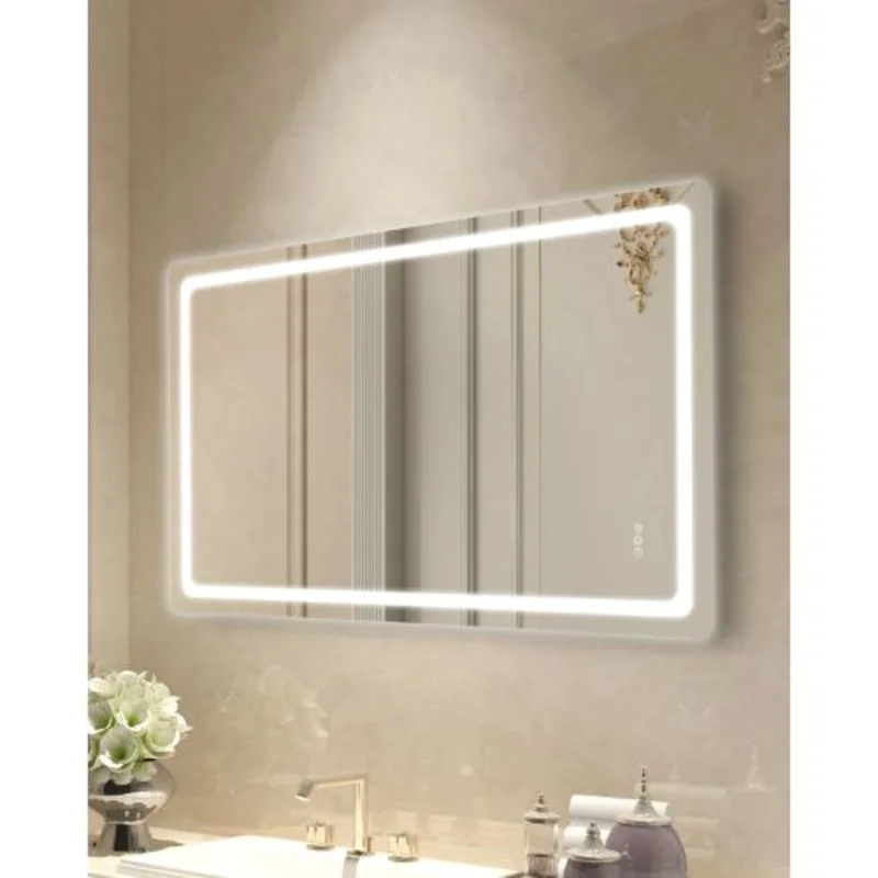 36" x 72" LED Bathroom Mirror with Anti-Fog Frontlit & Backlit Dimmable 3-Color Temperature Wall Mounted