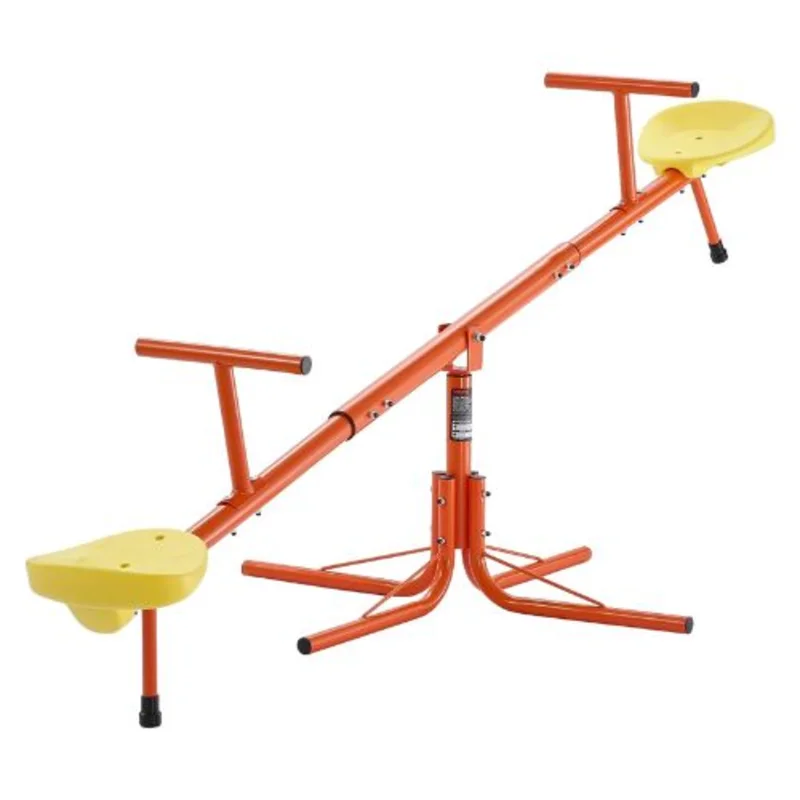 360 Swivel Kids Seesaw, 4-Prong Sit & Spin Teeter Totter, 100 lbs/Seat, Outdoor Toy for Ages 3+
