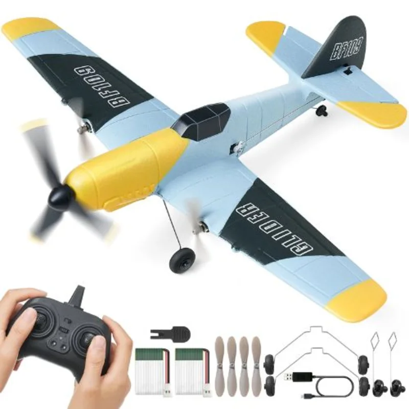 37.5 cm Channel Remote Control Airplane with 2 Batteries for Adults Kids Beginners Boys