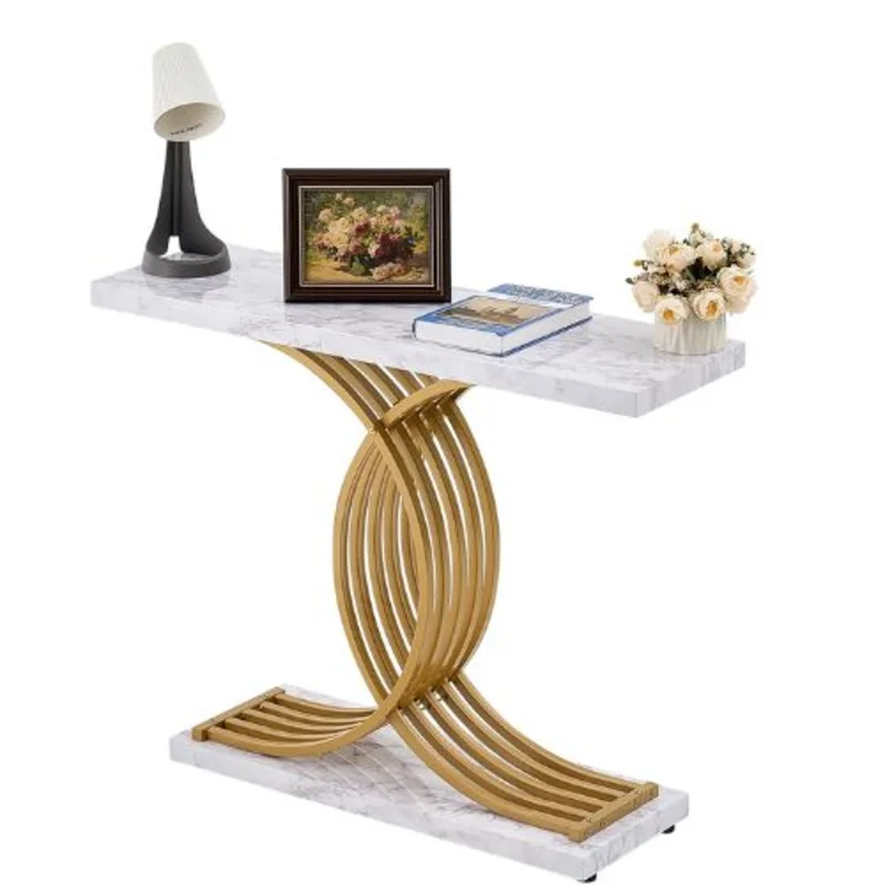 39.4" Narrow Metal Frame Sofa Table for house