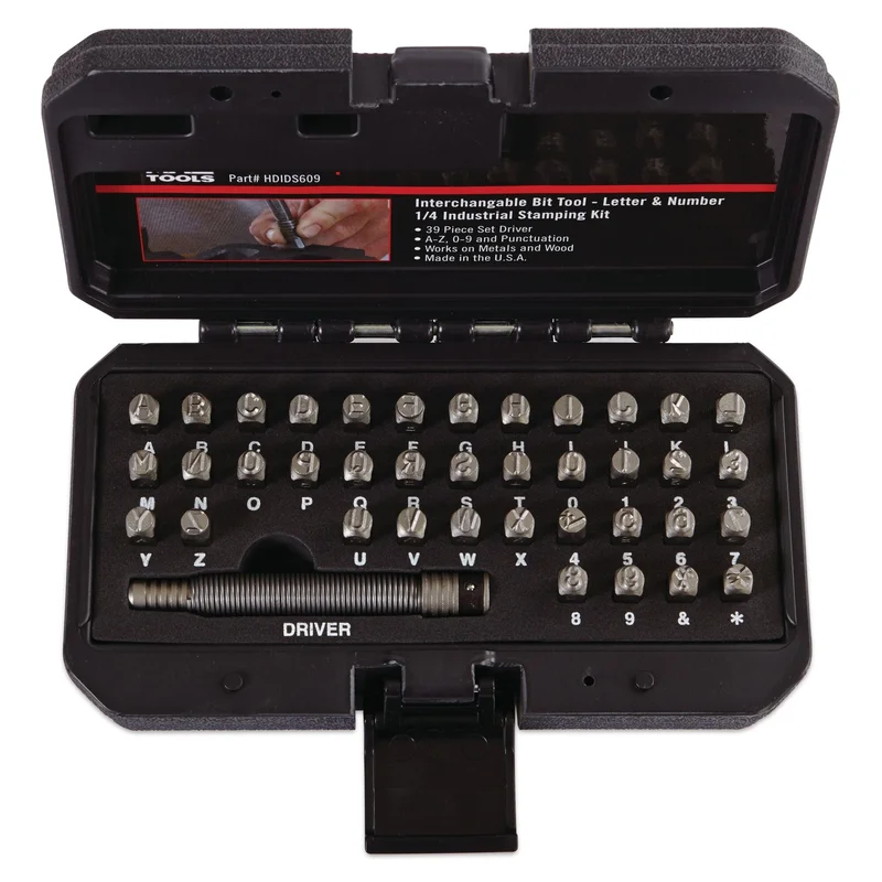 39-PC. Industrial Hammerless Number and Letter Stamp Kit