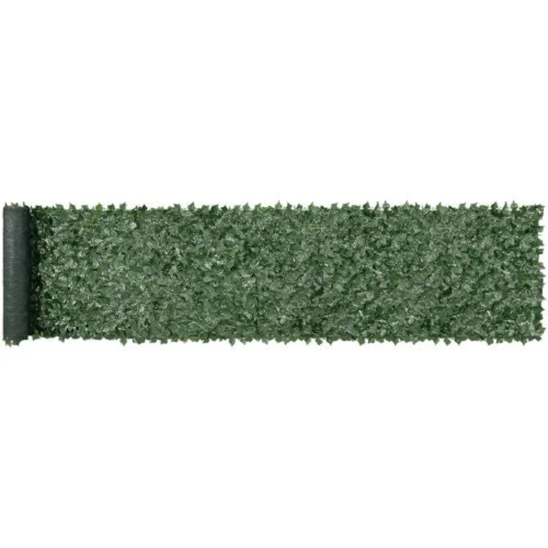 39 x 198 Inch Dark Green Ivy Fence Screen with Mesh Backing Outdoor Artificial Green Wall Dark Green Backcloth JNF009