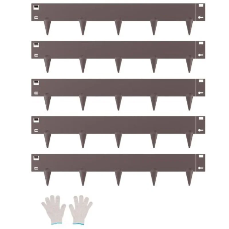 39 x 4 Inch Rust-Resistant Garden Edging Border Steel Landscape Edging ZY-39X4 (Pack of 5) Brown