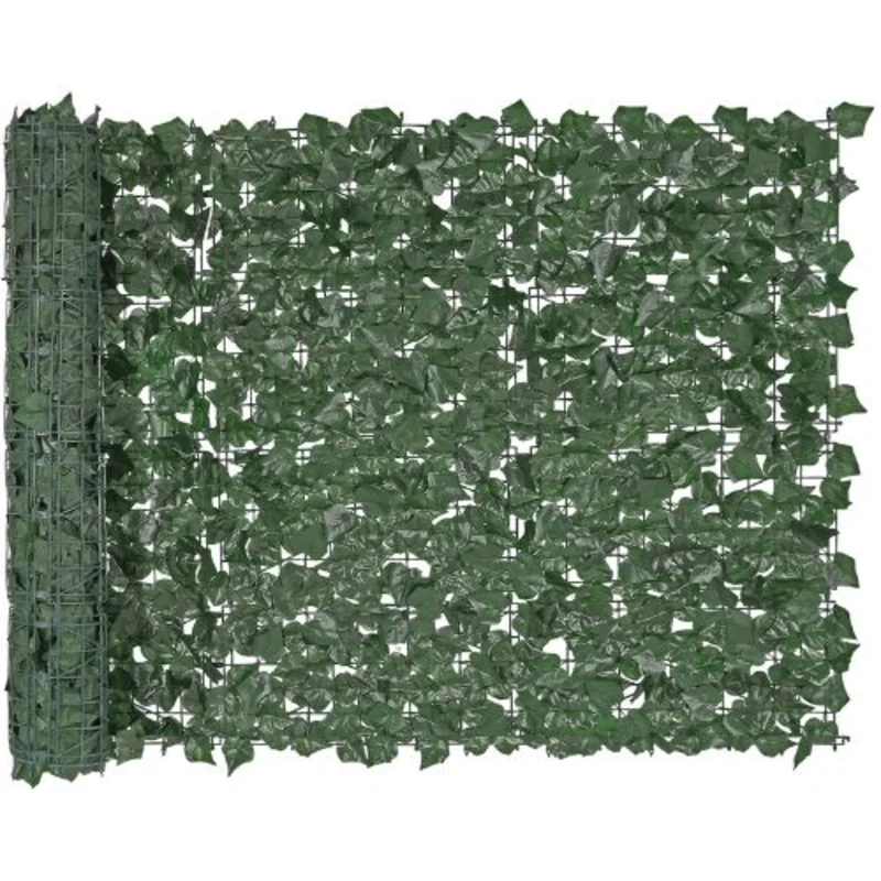39" x 98" Greenery Ivy Fence with Mesh Backing, Strengthened Joints Artificial Green Wall Screen JNF012