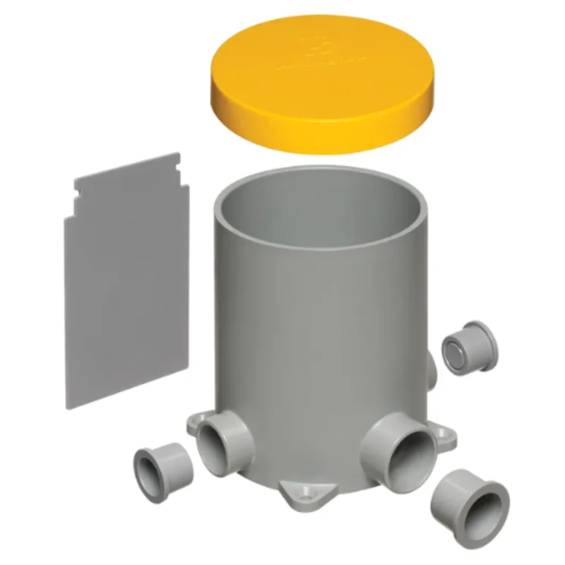 4-1/2 Inch Non Metallic Concrete Floor Box Kit for Power and Data FLBC4500