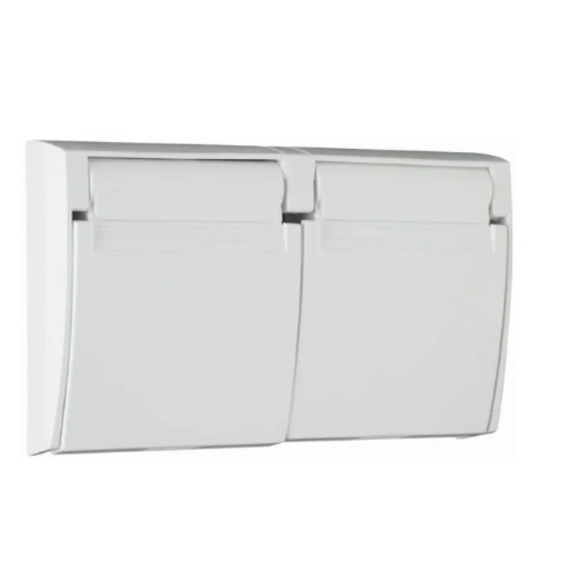 4.6 Inch Length White Self Closing Weatherproof Outlet Box Cover With White Gasket 3780-SCMHWH