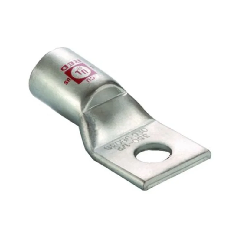 4 AWG 1/2 One Hole Copper Compression Lug With Short Barrel Gray 94031