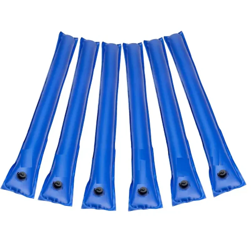 4 Ft Single -Chamber Pool Cover Water Tubes, Pack of 6, 0.4mm Thick PVC Water Bags Weights