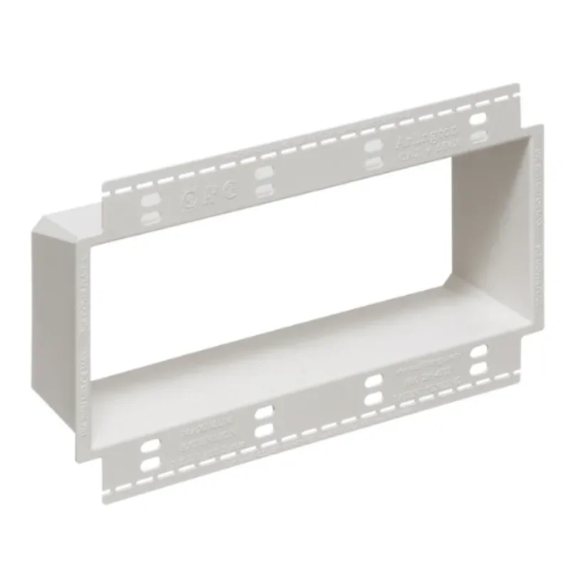 4 Gang Electrical Box Extender With Larger Flange for Flush Wall Installations BE4X