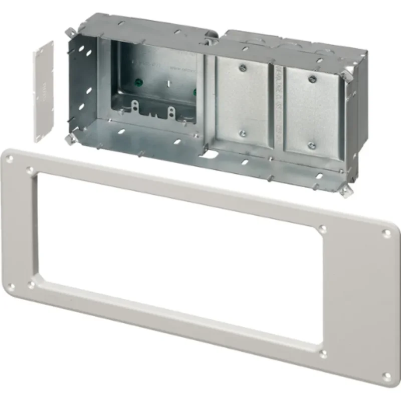 4 Gang Non Metallic TV Box Kit Trim Plate for Power and Low Voltage Connections TVBS613