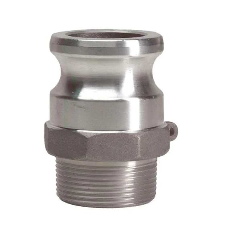 4 Inch Aluminum Part F Male Adapter with Male NPT Thread for Lay Flat Hoses