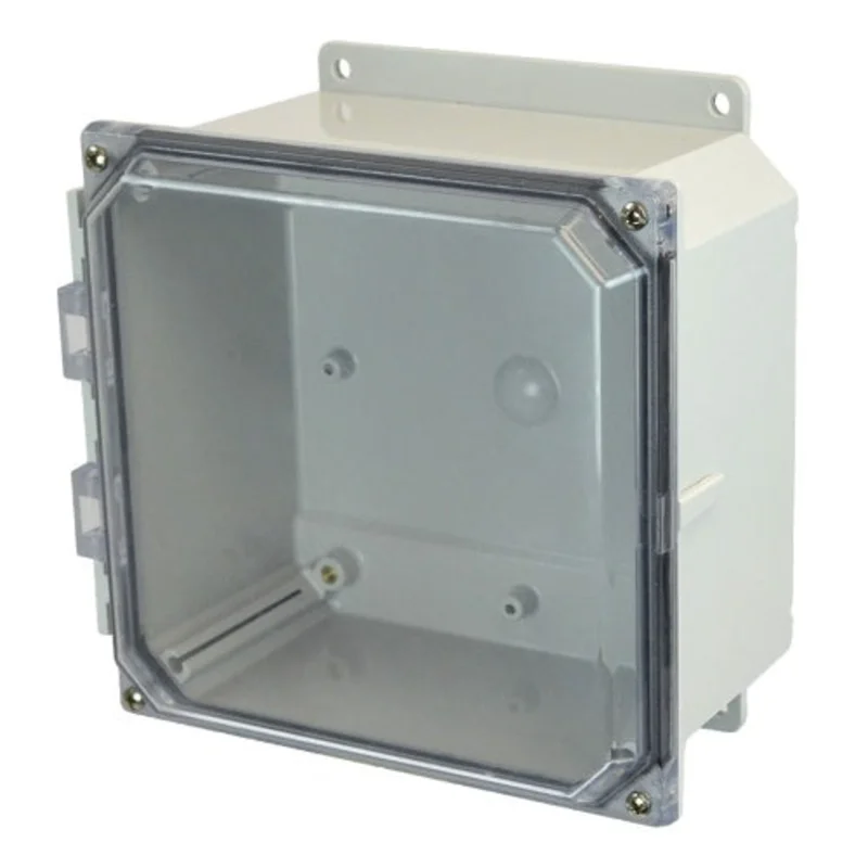 4 Inch Depth Grey Polycarbonate Enclosure with Screw Cover AMP884CCF