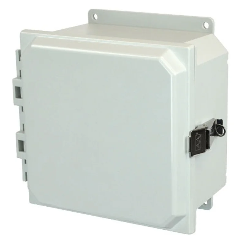 4 Inch Depth NEMA 4X Polycarbonate Wall Mount Steel Non Metallic Enclosure AMP884LF