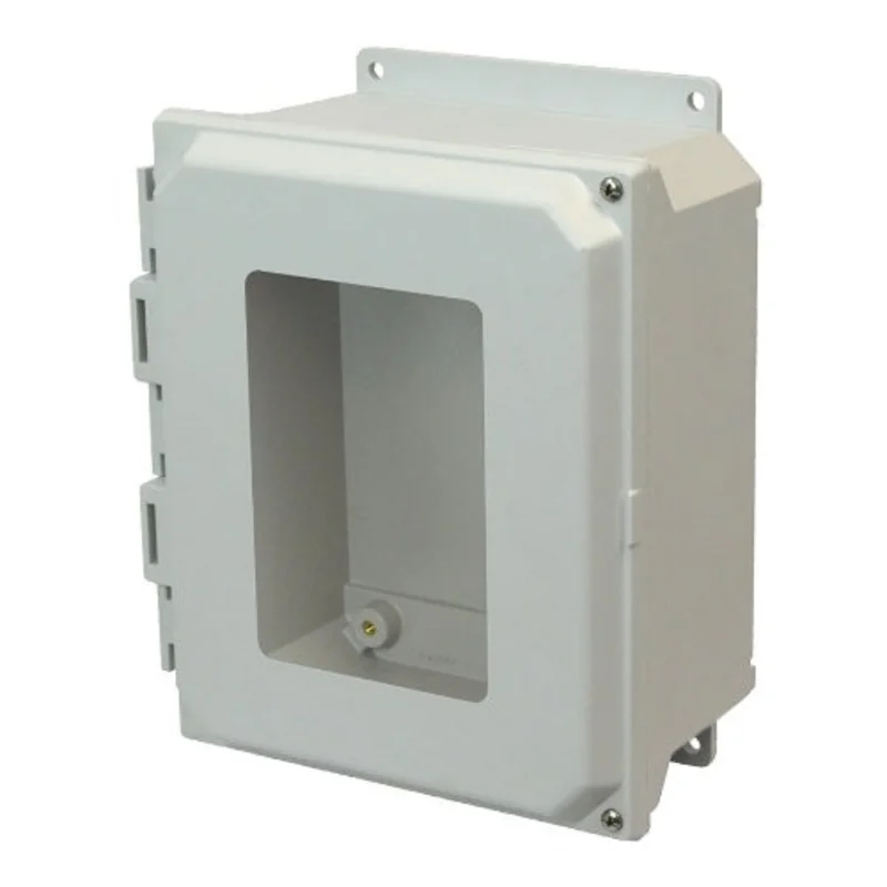 4 Inch Depth Screw Wall Mount Fiberglass Enclosure AMU1084HWF