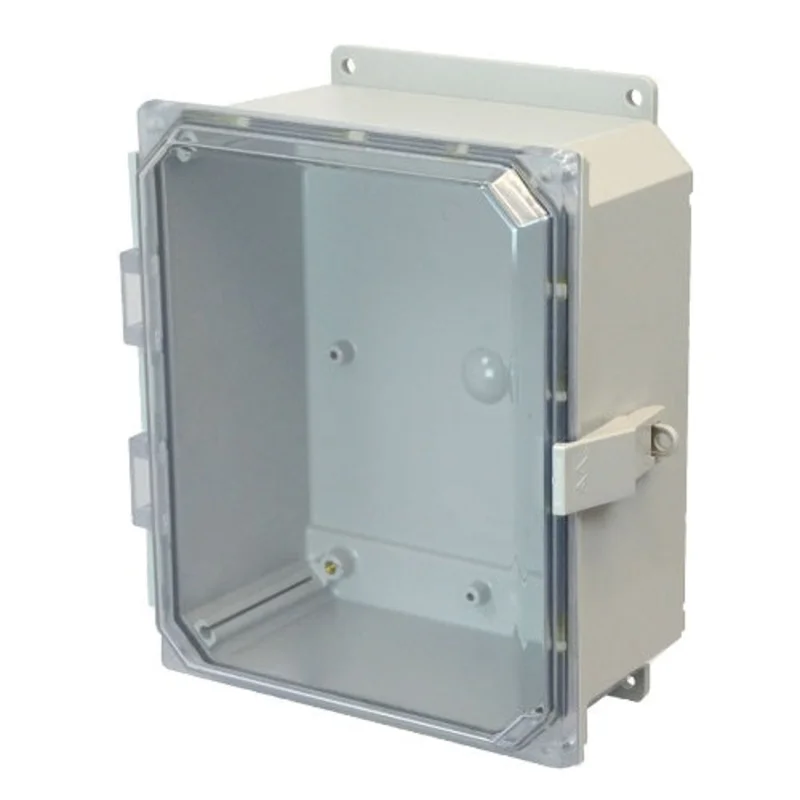 4 Inch Depth Snap Wall Mount JIC Size Polycarbonate Enclosure with Clear Covers AMP1084CCNLF