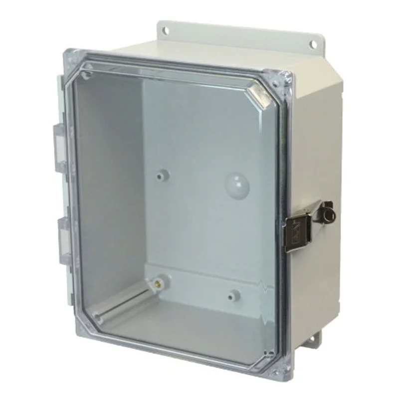 4 Inch Depth Snap Window Wall Mount Polycarbonate Enclosure with Clear Covers AMP1084CCLF