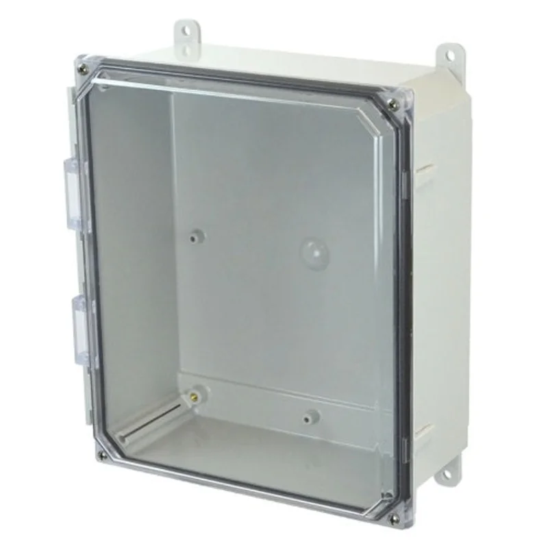 4 Inch Depth Window Wall Mount Polycarbonate Enclosure with Clear Covers AMP1204CC