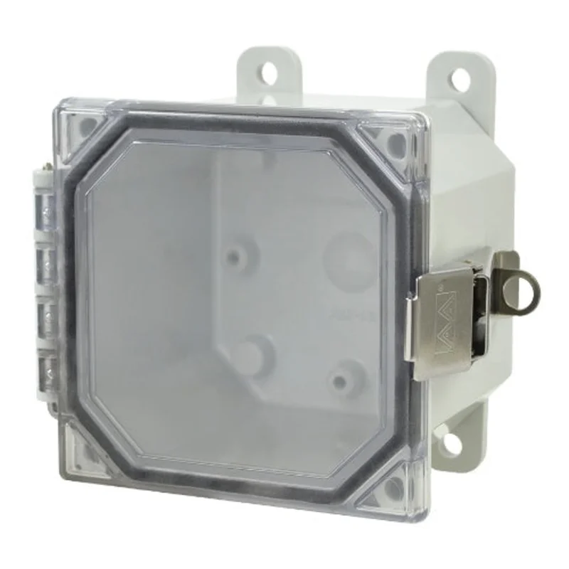 4 Inch Height JIC Size Polycarbonate Enclosure with Clear Covers AMP443CCL