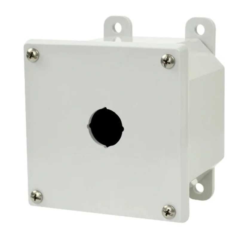 4 Inch NEMA 4X Polycarbonate Wall Mount Push Button Enclosure AMP1PB22