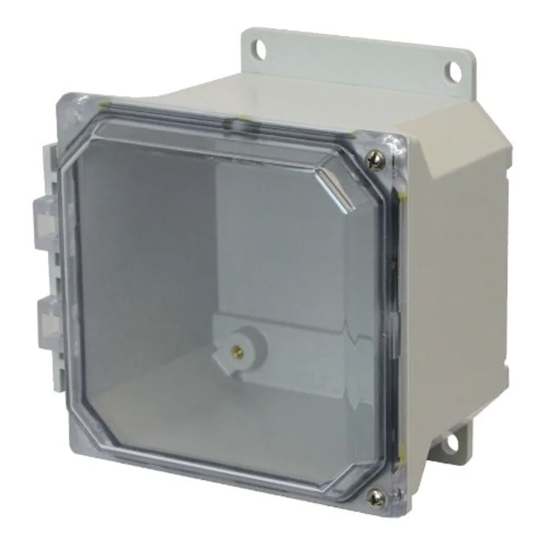 4 Inch ULTRALINE AMU Series JIC Size Fiberglass Enclosure with Clear Cover AMU664CCHF