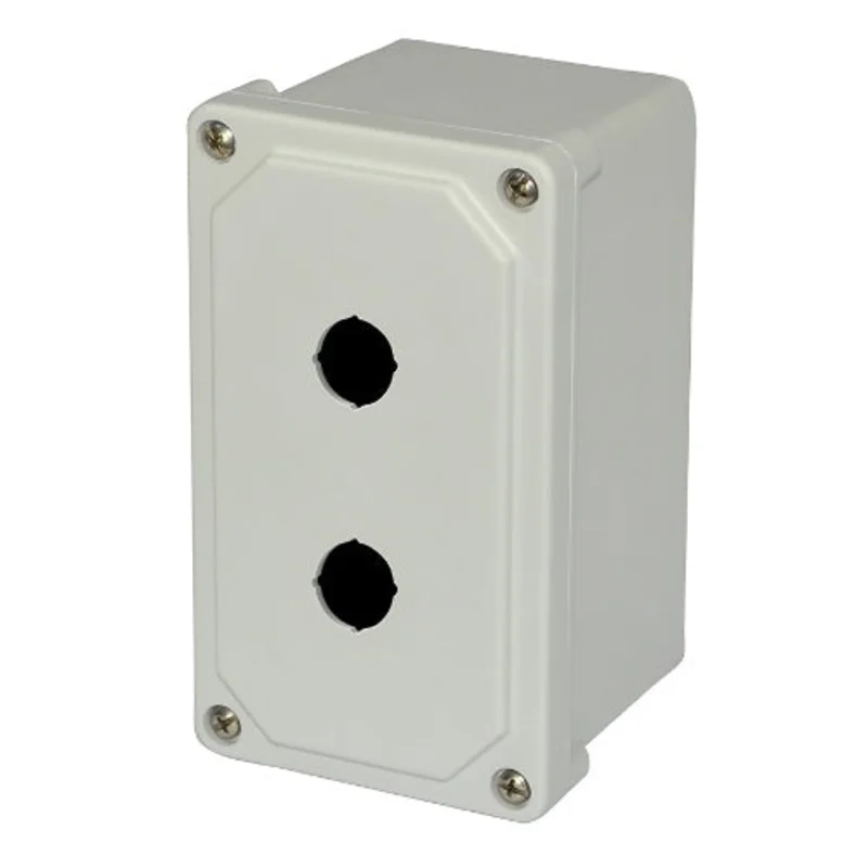 4 Inch Width Grey Non Metallic Polyester Push Button Enclosure AM2PB22
