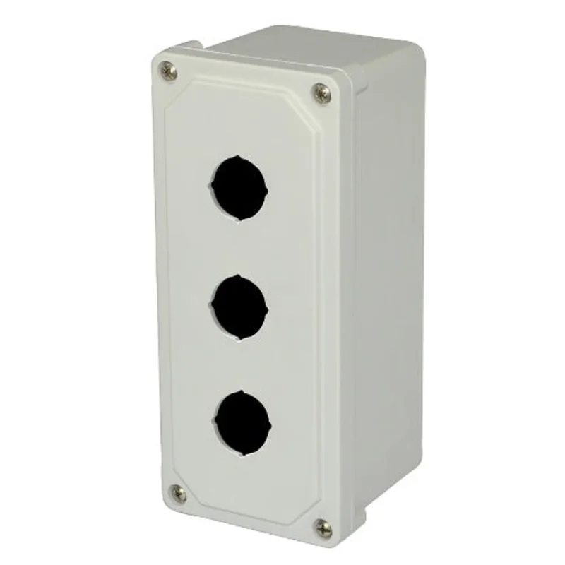 4 Inch Width NEMA 4X Polyester Screw Non Metallic Push Button Enclosure AM3PB