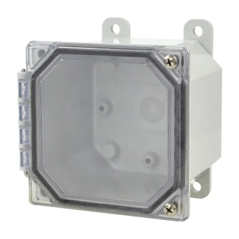 4 Inch Width Window Screw Polycarbonate Enclosure with Clear Covers AMP443CCH