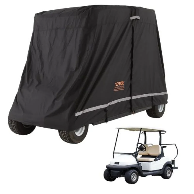 4 Passenger Golf Car Cover 600D Polyester Full Cover for Waterproof and Sunproof COV-21