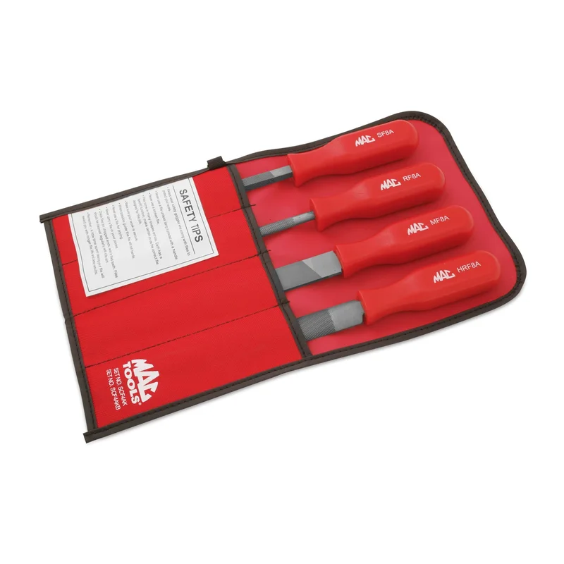 4-PC. Comfort-Grip Combination Bastard-Cut File Set