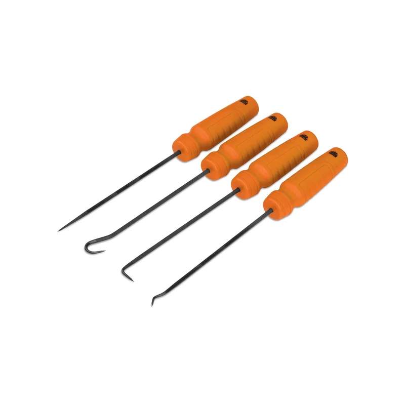 4-PC. Mac-Grip Mini Long Pick Set - Hi-Vis Orange
