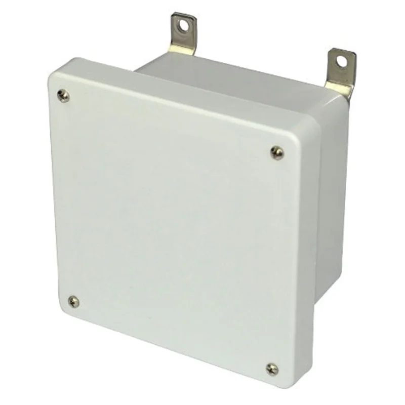 4 Screw Cover Solid Polyester Small Junction Box Fiberglass Wall Mount Enclosure AM664