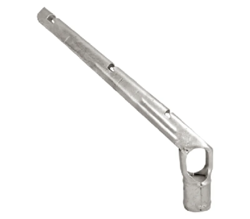 4" x 1-5/8" Steel 3 Strand Barbed Wire Arm for Chain Link Fences