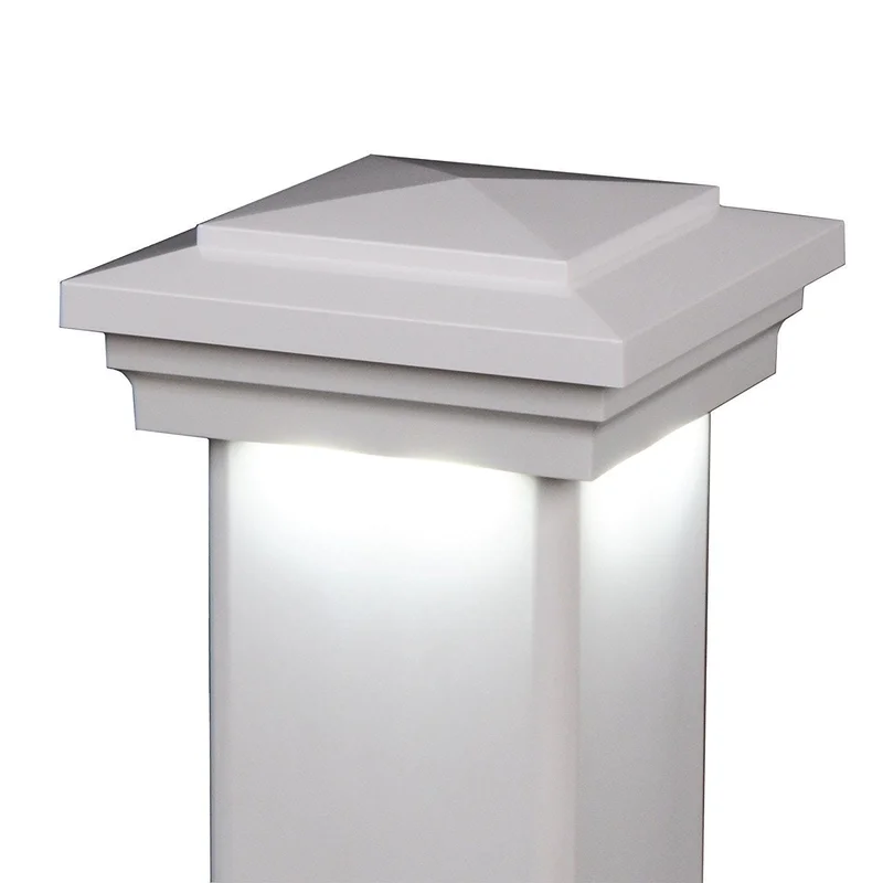 4" x 4" Cape May Downward Low Voltage LED Light Post Cap (Box of 6) White