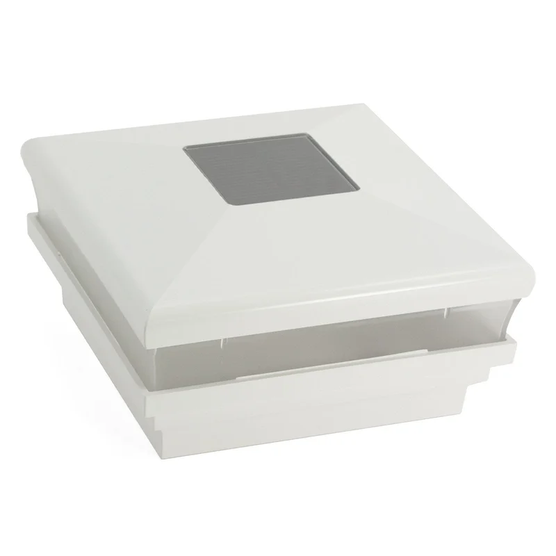 4" x 4" Cape May Solar Post Cap White