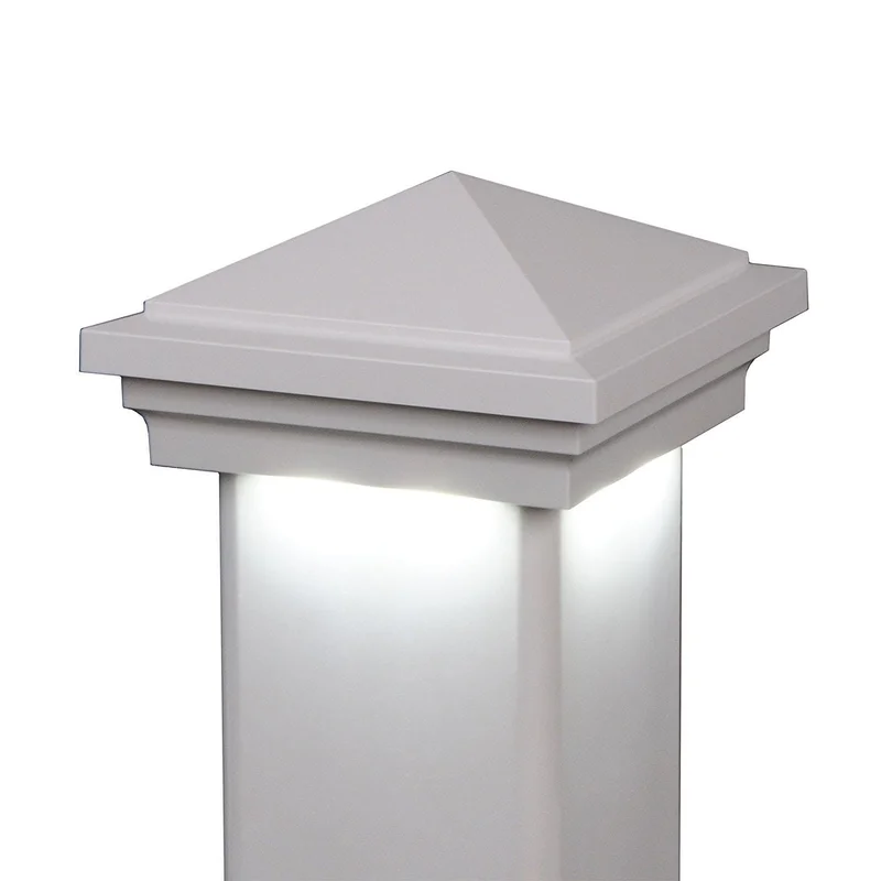 4" x 4" Haven Downward Low Voltage LED Light Post Cap (Box of 6) White