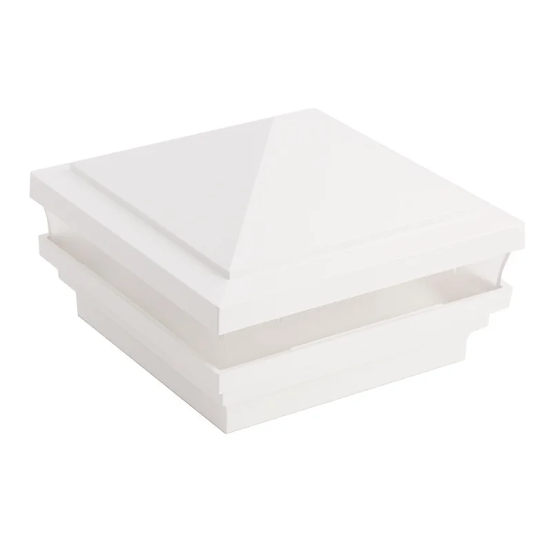 4" x 4" Haven Low Voltage Light Post Cap (Box of 6) White