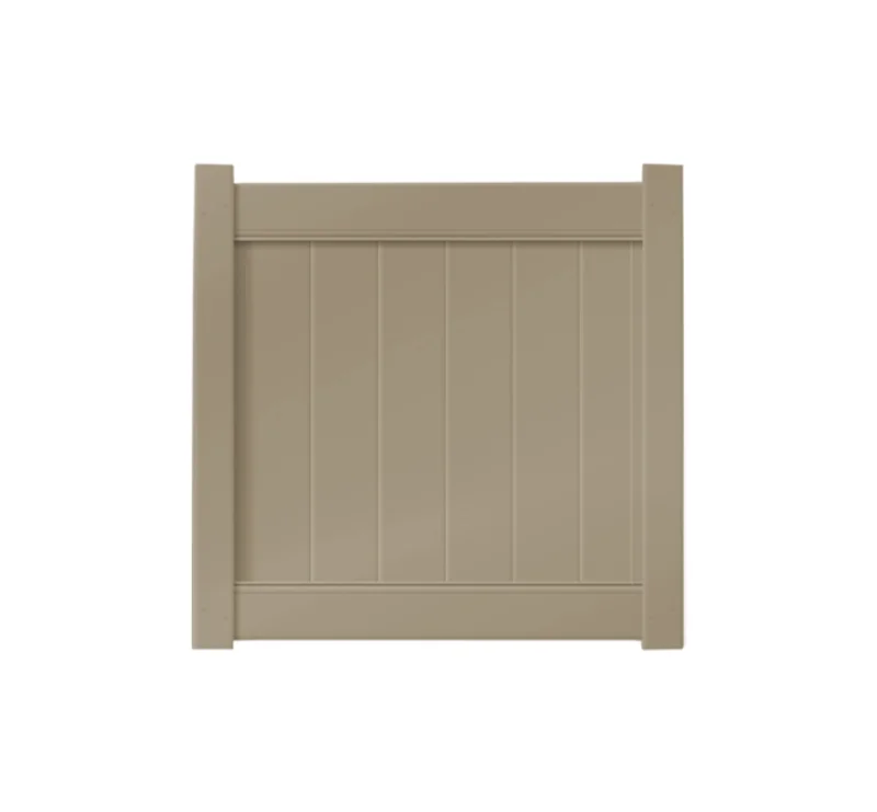 4' x 4' Khaki Single Swing Vinyl Gate